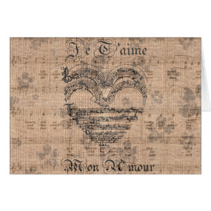 Schönes antikes Musiknoten Herz