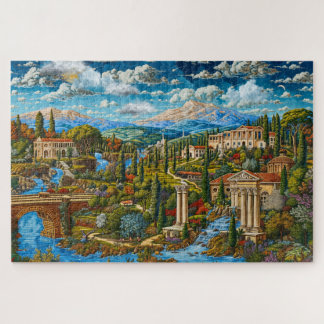 Schönes antikes römisches Dorf Puzzle