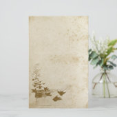 Schönes Antiquitätenpapier für gefestigte Vögel Briefpapier (Stehend Vorderseite)