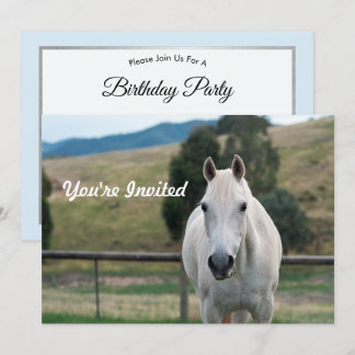 Schönes Appaloosa-Foto Weißes Pferd Geburtstag Einladung