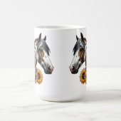 Schönes Appaloosa Pferd mit Sonnenblumen Kaffeetasse (Mittel)