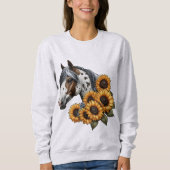 Schönes Appaloosa Pferd mit Sonnenblumen Sweatshirt (Vorderseite)
