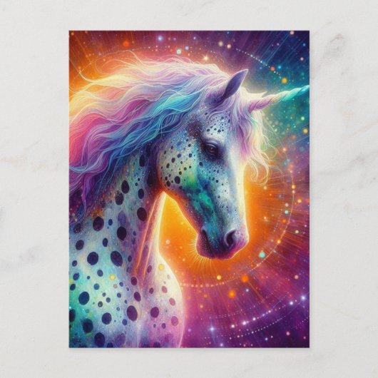 Schönes Appaloosa Unicorn Postkarte (Vorderseite)