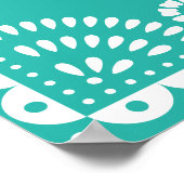 Schönes Aqua Papel Picado Wedding Willkommenszeich Poster (Ecke)