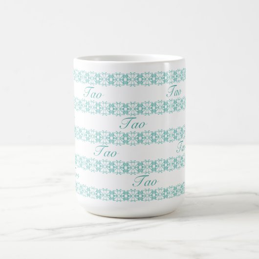 Schönes Aquamarines Muster für Tao Geometric Kaffeetasse (Mittel)
