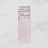 Schönes Aquarell Blumenbuch Lesezeichen Mini Visitenkarte (Rückseite)