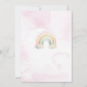 Schönes Aquarell Blumenhorn zum Geburtstag Einladung (Rückseite)