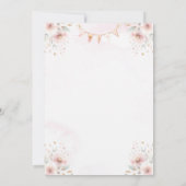 Schönes Aquarell Blumenhorn zum Geburtstag Einladung (Rückseite)