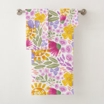 Schönes Aquarell-Blumenmuster Sprint Farbige