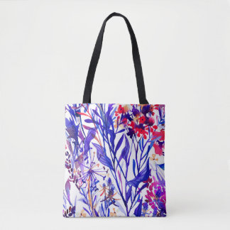 Schönes Aquarell-Blumennahtlosmuster Tasche