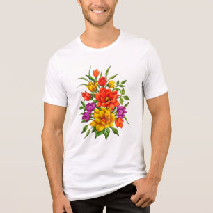 Schönes Aquarell Bouquet aus Blume-34123 Tri-Blend Shirt