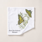Schönes Aquarell-Frack Butterfly Badhandtuch Set (Waschlappen)