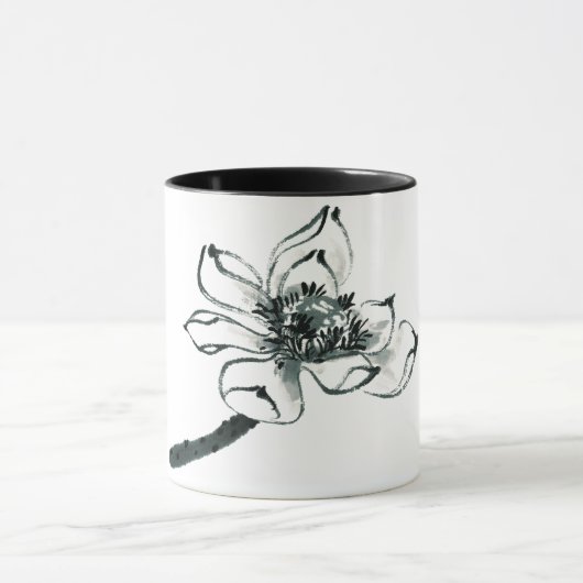 Schönes Aquarell Lotus des Friedens| Tasse (Zentrum)