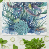 Schönes Aquarell Octopus Küchentücher (Gefaltet)
