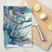 Schönes Aquarell Octopus Küchentücher (Viertel Falte)