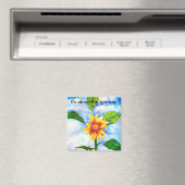 Schönes Aquarell Sonnenblumenmalerei Magnet (In Situ (Geschirrspüler))