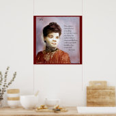 Schönes Aquarellbild Ida B Wells & Quote Portrait Poster (Küche)