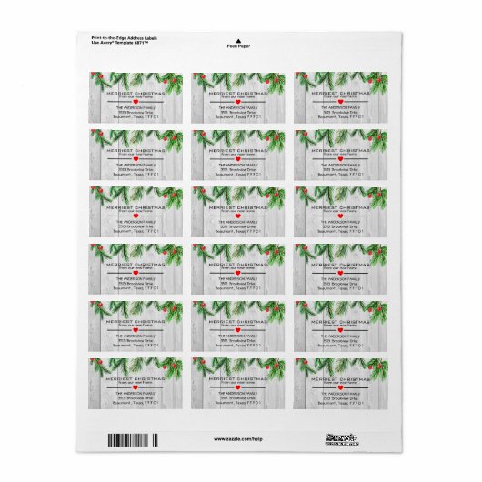 Schönes Aquarellblatt Neue Zuhause-Adresse Adressaufkleber (Vorne)