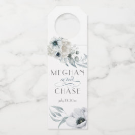 Schönes Aquarellblau Flaschenanhänger