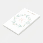 Schönes Aquarellblumengranulat Post-it Klebezettel (angewinkelt)