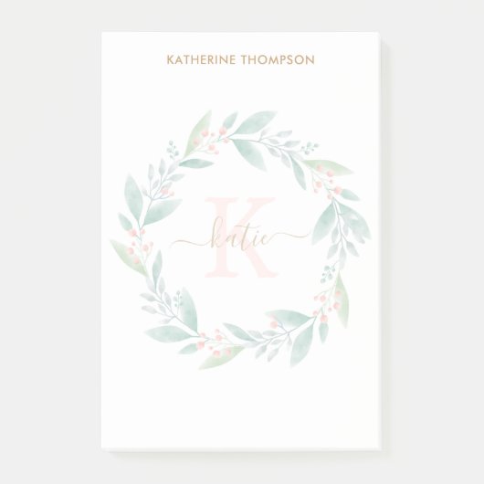 Schönes Aquarellblumengranulat Post-it Klebezettel (Vorderseite)