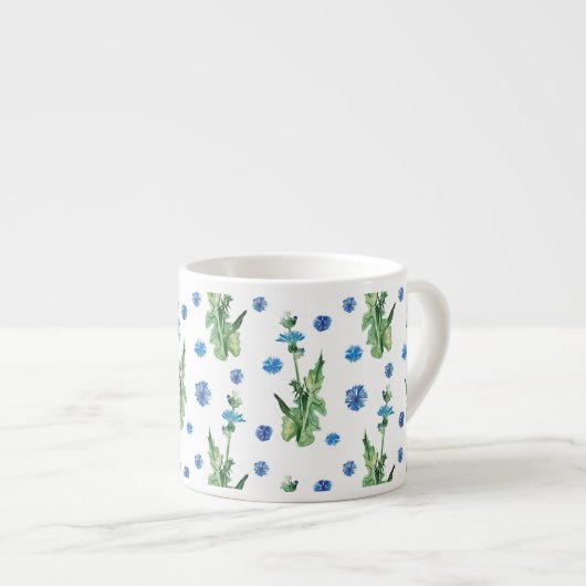 Schönes Aquarellblumenmuster Espressotasse (Vorderseite Rechts)