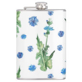 Schönes Aquarellblumenmuster Flachmann (Vorderseite)