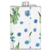 Schönes Aquarellblumenmuster Flachmann (Rückseite)