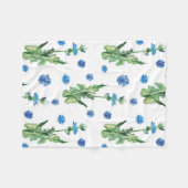 Schönes Aquarellblumenmuster Fleecedecke (Vorderseite (Horizontal))