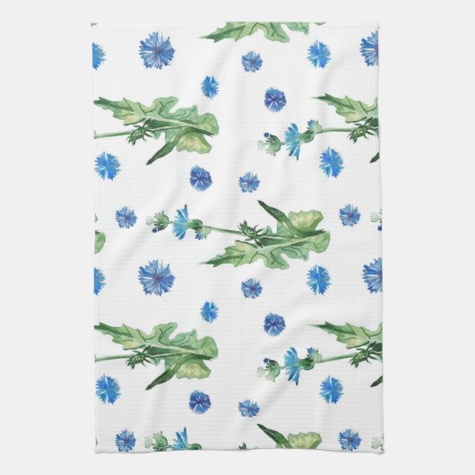 Schönes Aquarellblumenmuster Geschirrtuch (Vertikal)