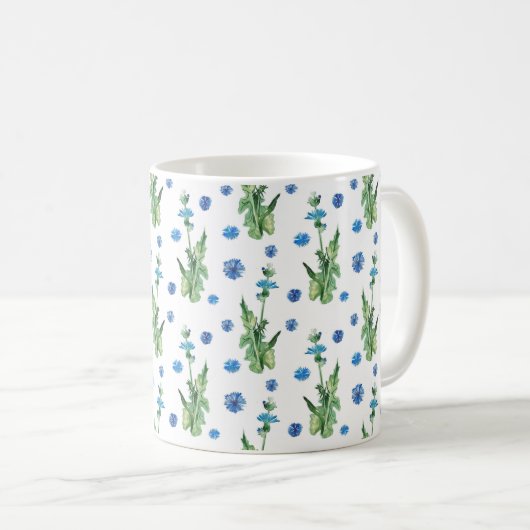 Schönes Aquarellblumenmuster Kaffeetasse (VorderseiteRechts)