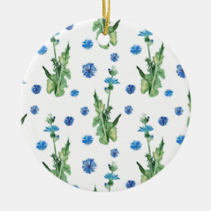 Schönes Aquarellblumenmuster Keramik Ornament