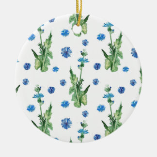 Schönes Aquarellblumenmuster Keramik Ornament