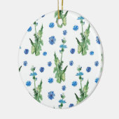 Schönes Aquarellblumenmuster Keramik Ornament (Links)