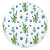 Schönes Aquarellblumenmuster Keramikknauf (Vorderseite)