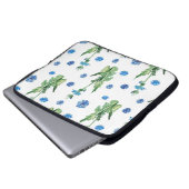 Schönes Aquarellblumenmuster Laptopschutzhülle (Vorne Knopf)