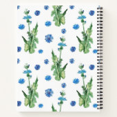 Schönes Aquarellblumenmuster Notizblock (Rückseite)