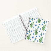 Schönes Aquarellblumenmuster Notizblock (Innenseite)