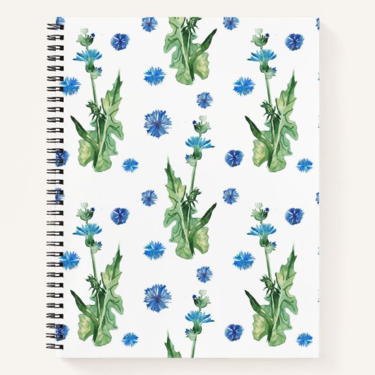 Schönes Aquarellblumenmuster Notizblock (Vorderseite)