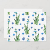 Schönes Aquarellblumenmuster Postkarte (Vorne/Hinten)