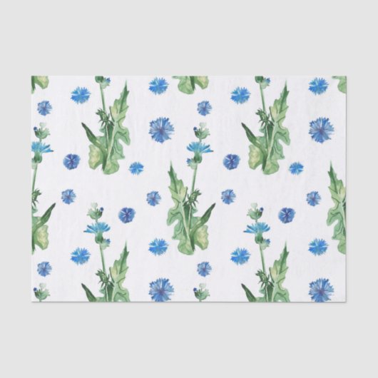 Schönes Aquarellblumenmuster Seidenpapier (Vorderseite)
