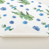 Schönes Aquarellblumenmuster Sherpadecke (3/4)