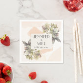 Schönes Aquarellbouquet mit Blume Serviette (Beispiel)