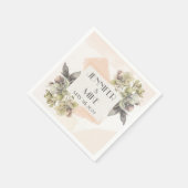 Schönes Aquarellbouquet mit Blume Serviette (Ecke)