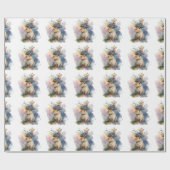 Schönes Aquarellbunny Geschenkpapier (Flach)