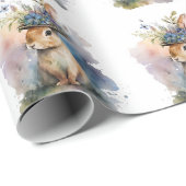 Schönes Aquarellbunny Geschenkpapier (Rolleneckpunkt)