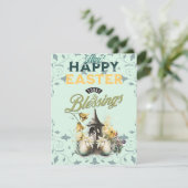 Schönes Aquarelleier Frohes Osterfest Feiertagskarte (Stehend Vorderseite)