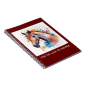 Schönes Aquarellgerät mit Spiraldraht. Notizblock (Rechte Seite)