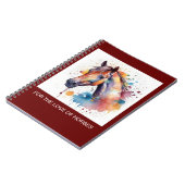 Schönes Aquarellgerät mit Spiraldraht. Notizblock (Linke Seite)