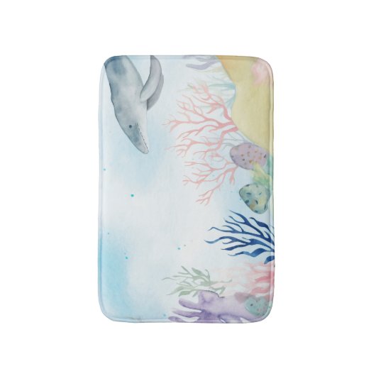 Schönes Aquarellleben Badematte (Vorderseite Vertikal)